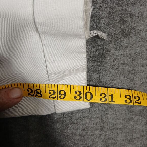 Croft & Barrow Men's Ivory Dress Pants Size 40x32 Pleated Front Rolled Cuff Hem - Picture 7 of 12